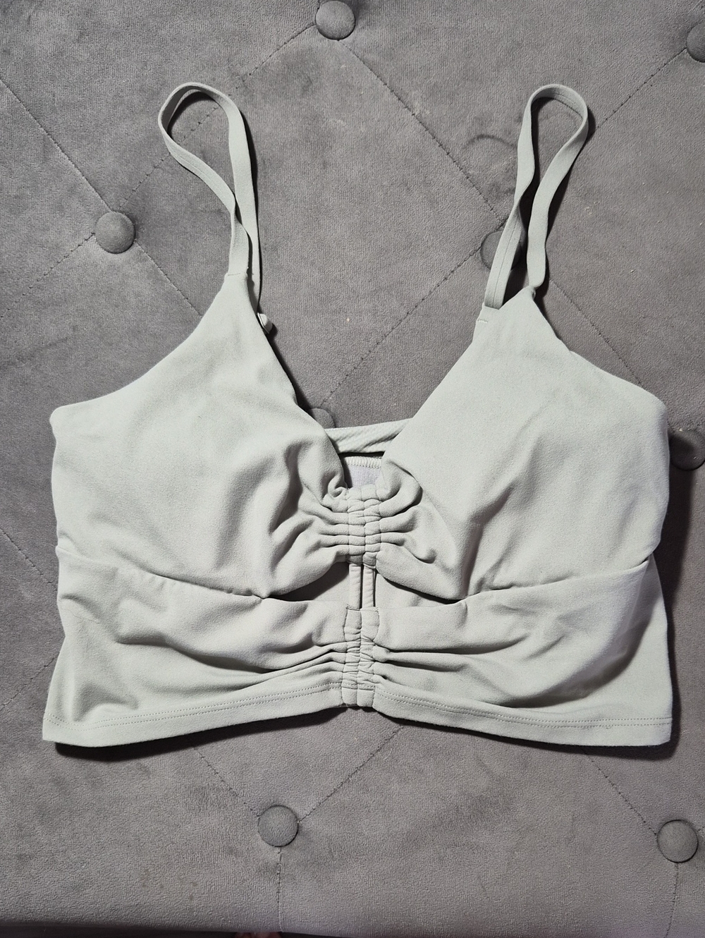 Women’s Ruched Front Bralette Top - Light Sage Athleta Small